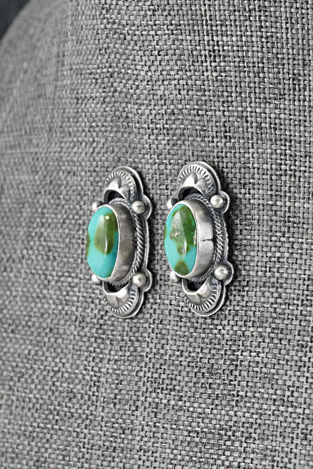 Turquoise & Sterling Silver Necklace and Earrings Set - Randy Boyd