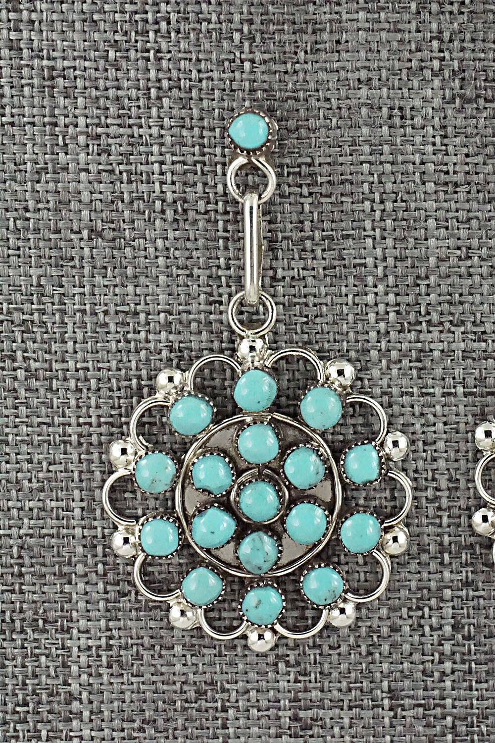Turquoise & Sterling Silver Earrings - Yvette Kaamasee