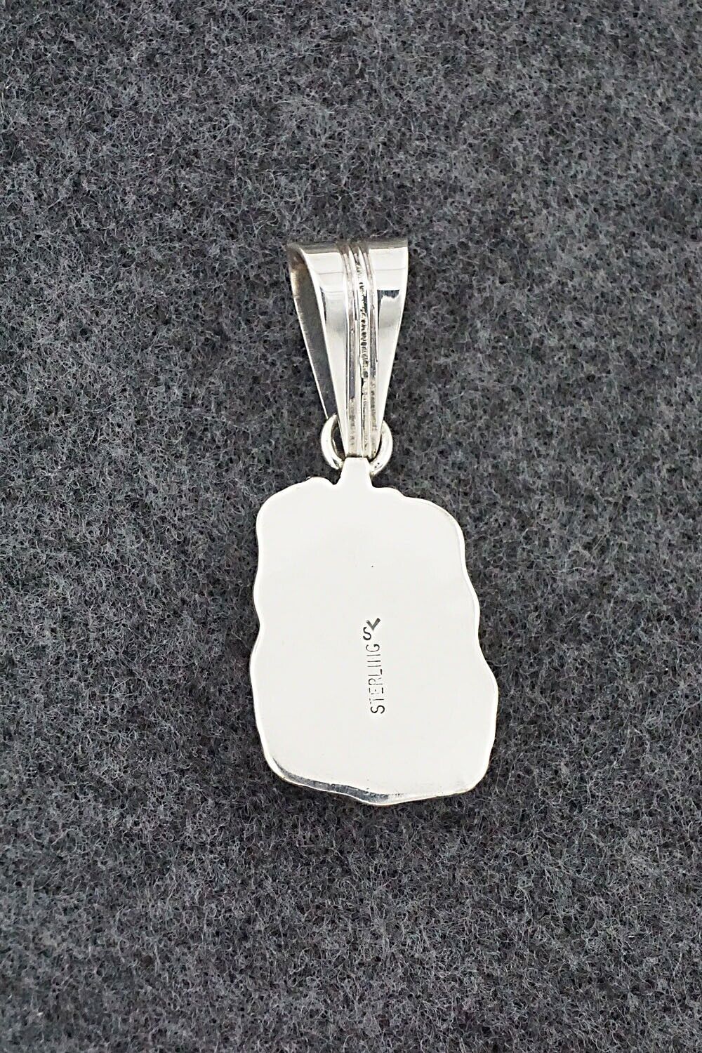 Coral & Sterling Silver Pendant - Samuel Yellowhair
