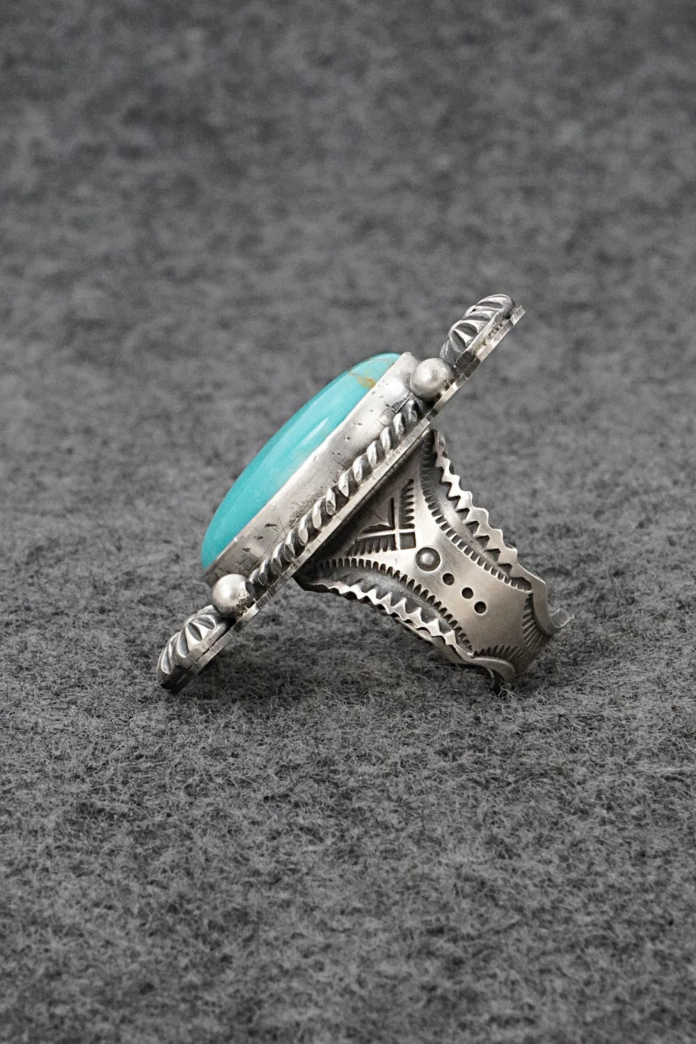 Turquoise & Sterling Silver Ring - Michael Calladitto - Size 7