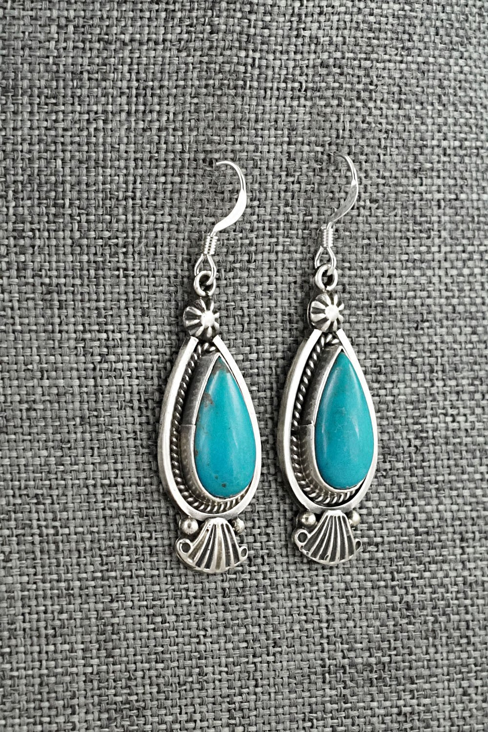 Turquoise & Sterling Silver Earrings - Verley Betone