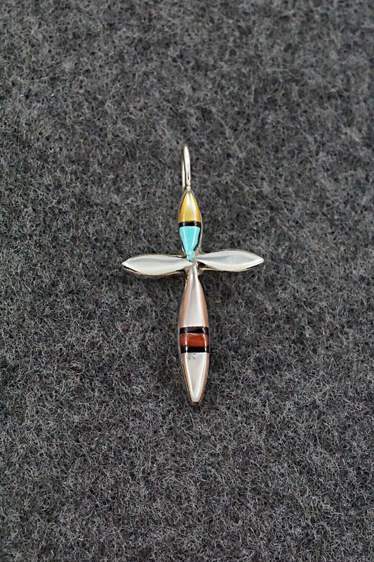 Multi-Stone & Sterling Silver Pendant - Lynette Bowannie