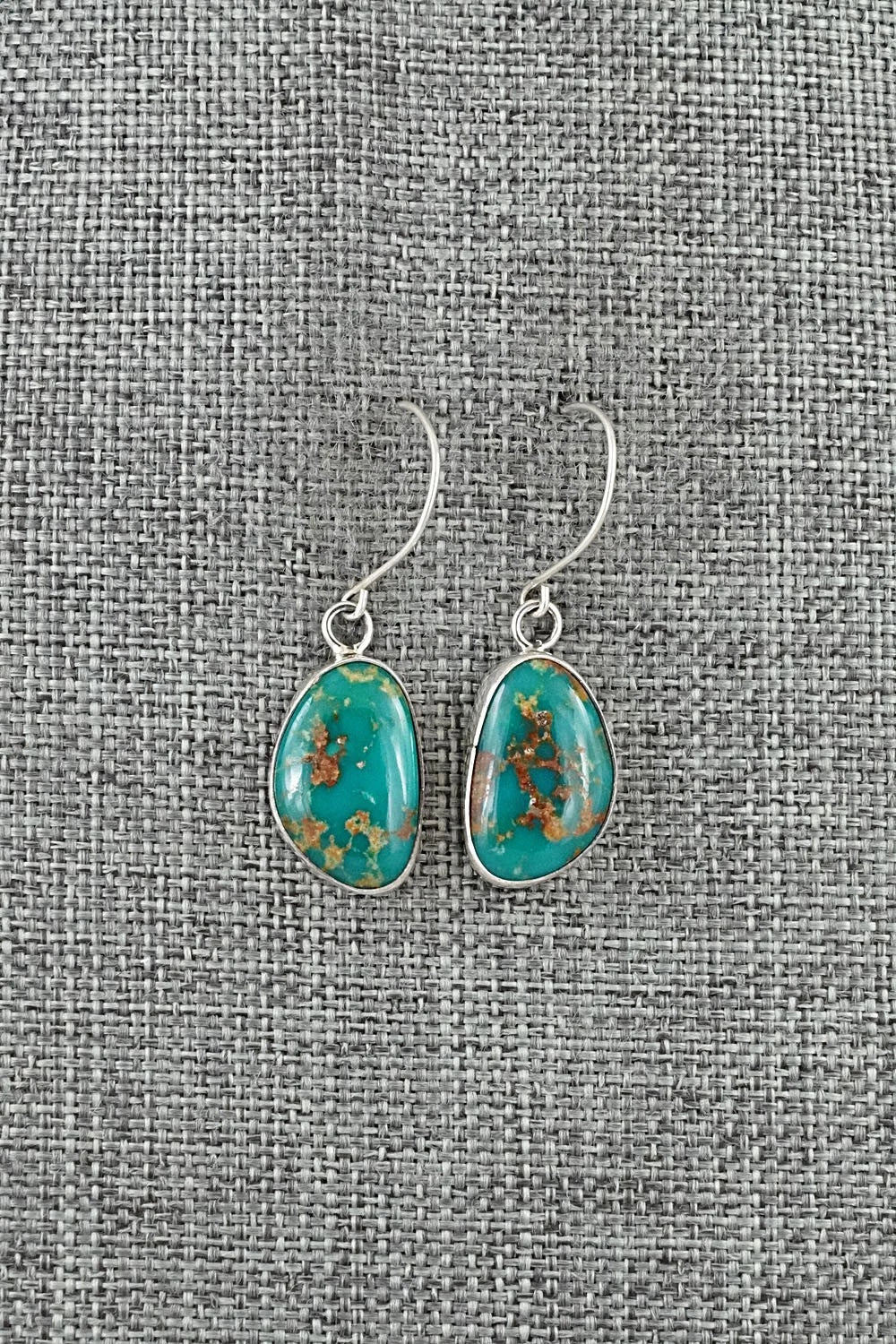 Turquoise & Sterling Silver Earrings - Rosemary Saunders