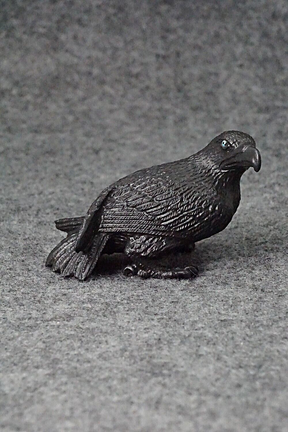 Crow Zuni Fetish Carving - Travis Lasiloo