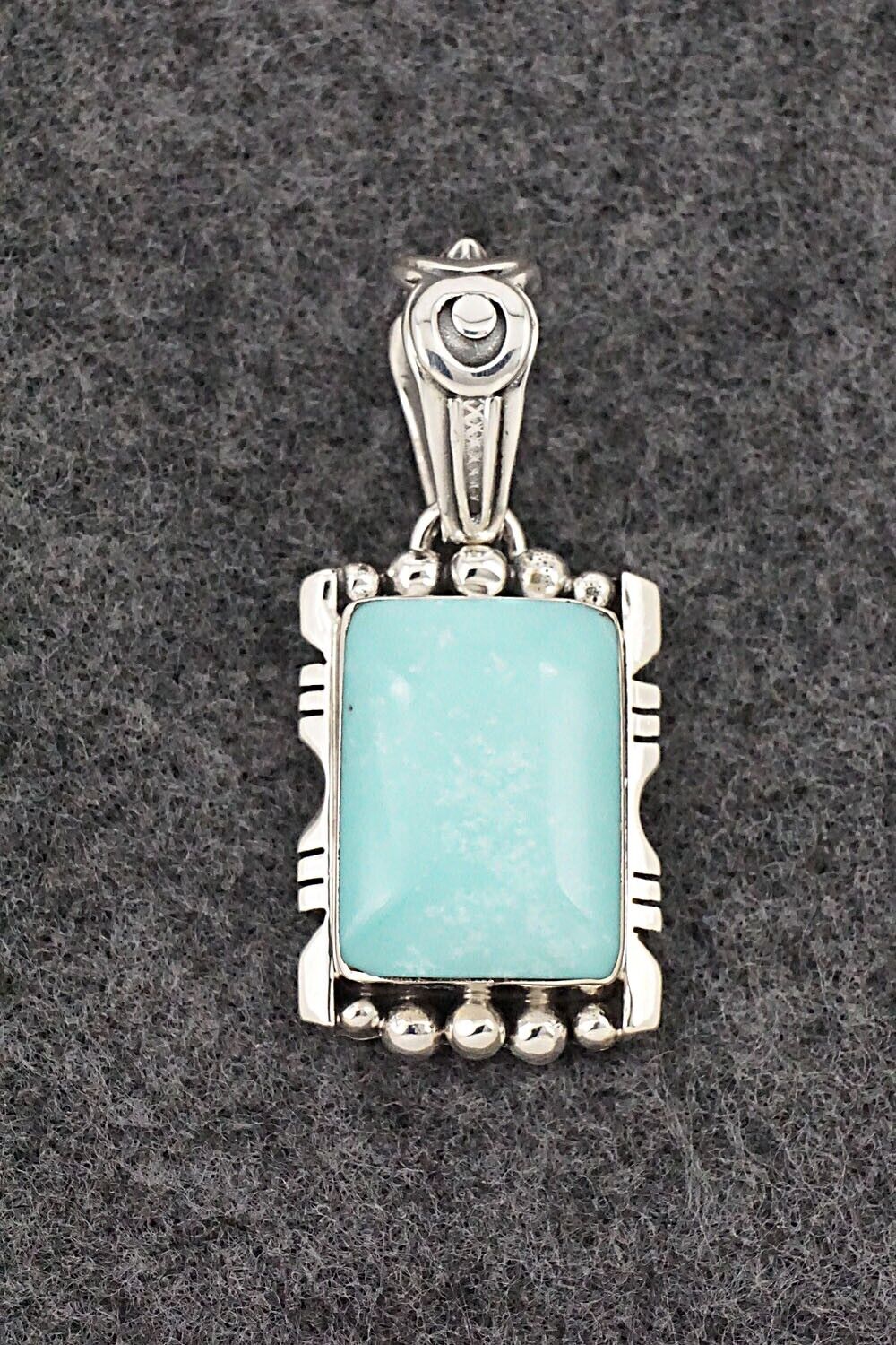 Turquoise & Sterling Silver Pendant - Phyllis Smith