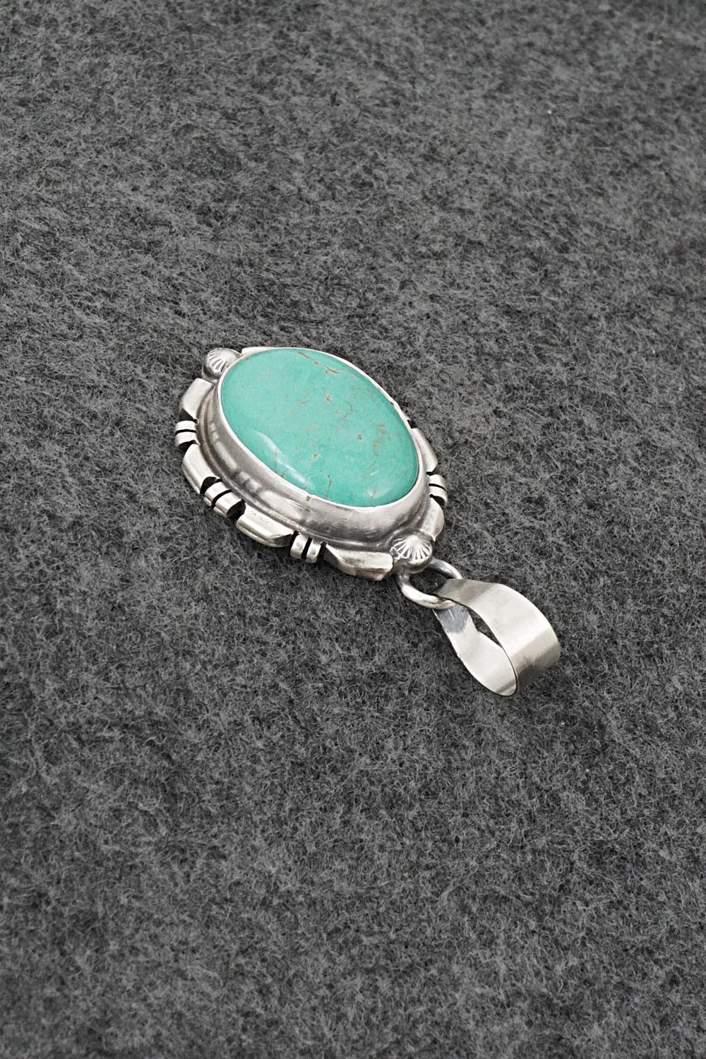 Turquoise & Sterling Silver Pendant - Thomas Franscisco