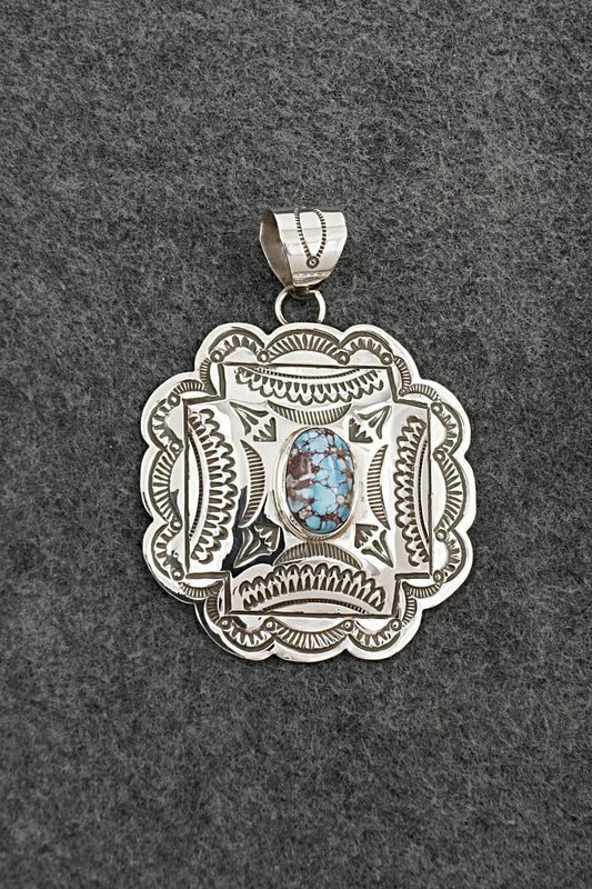 Turquoise & Sterling Silver Pendant - Arnold Blackgoat