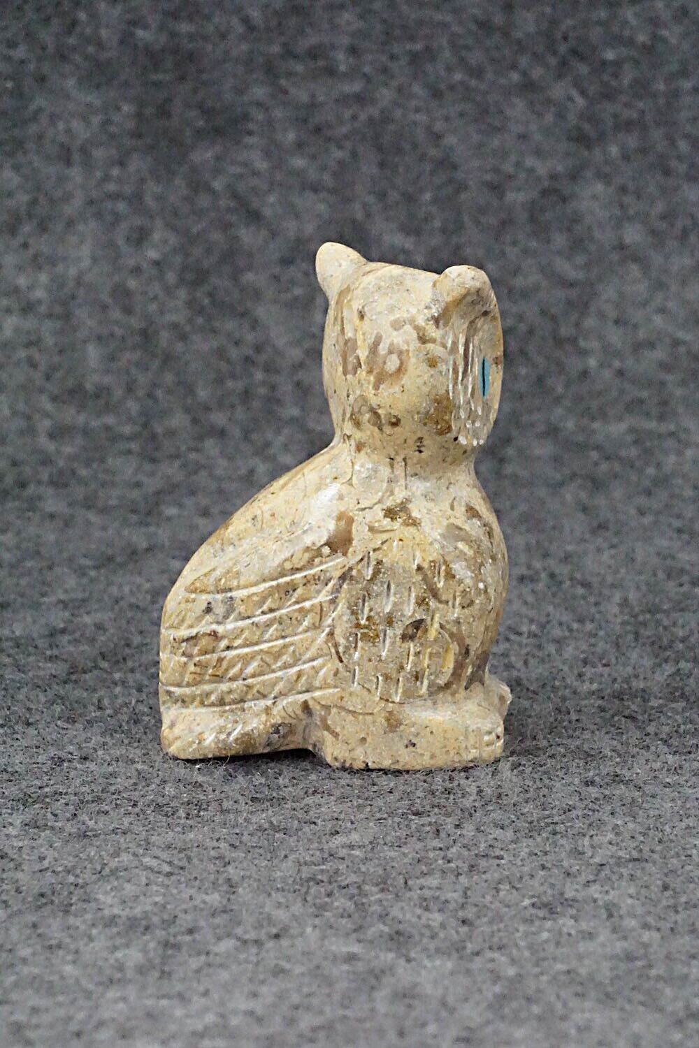 Owl Zuni Fetish Carving - Andres Lementino