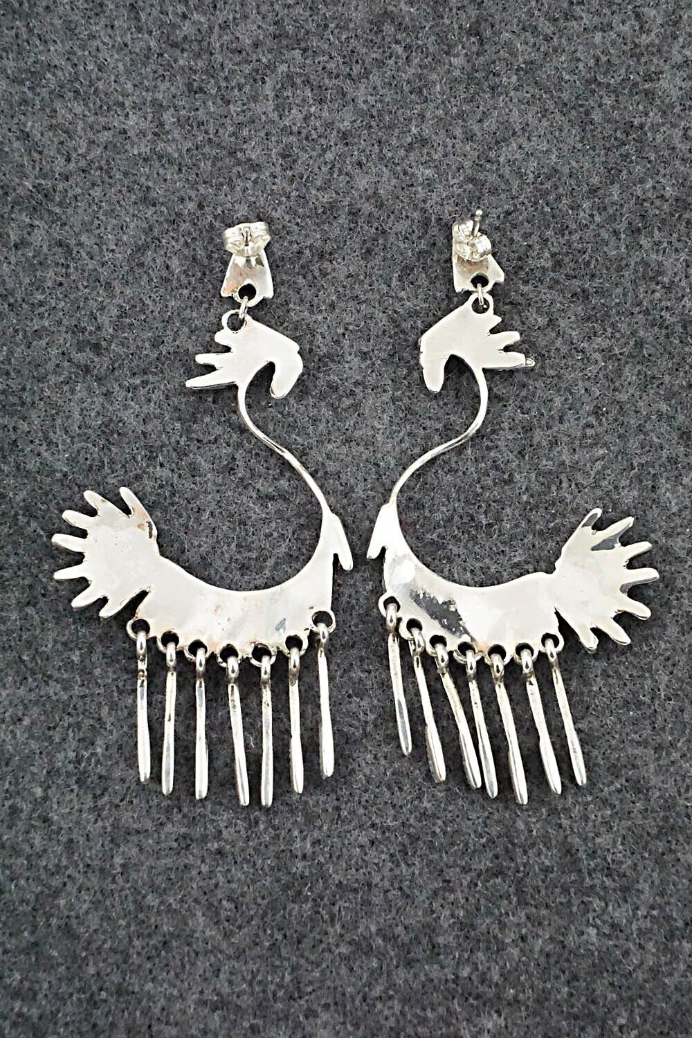 Turquoise & Sterling Silver Earrings - Jeannie Lastiyano