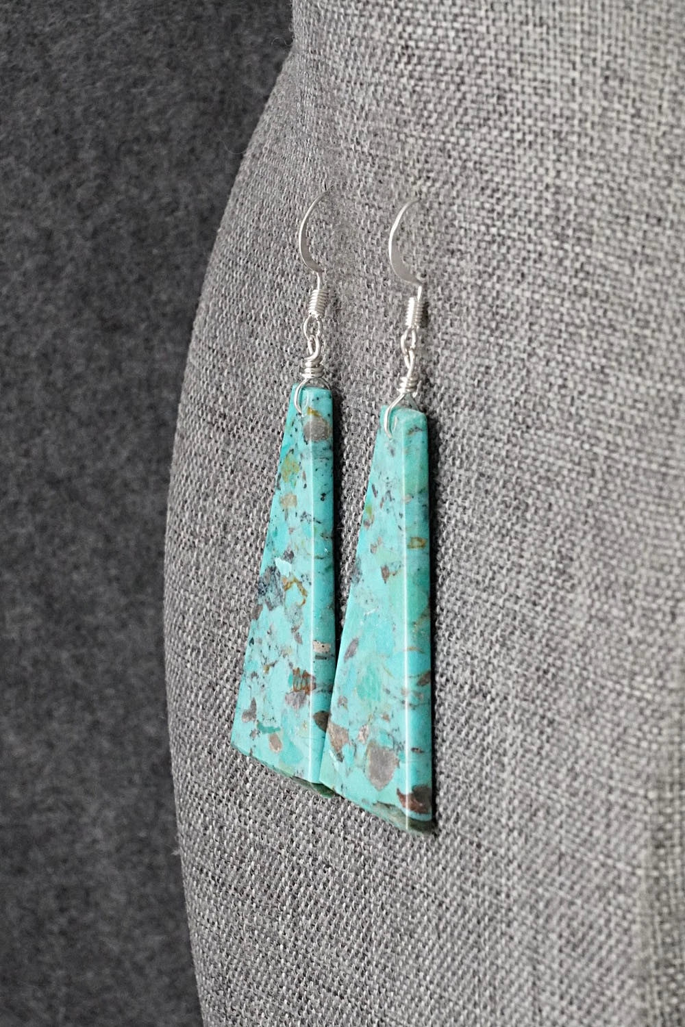Turquoise & Sterling Silver Earrings - Lupe Lovato