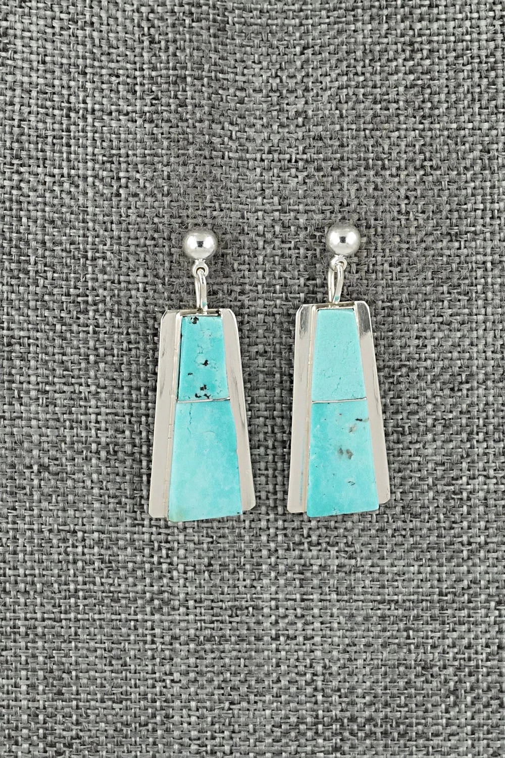 Turquoise & Sterling Silver Earrings - Brenda Pete