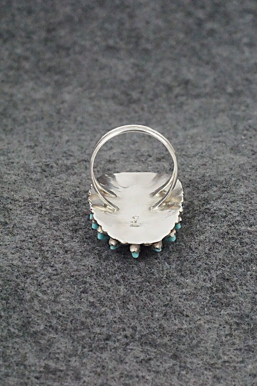 Turquoise & Sterling Silver Ring - Charlie John - Size 8