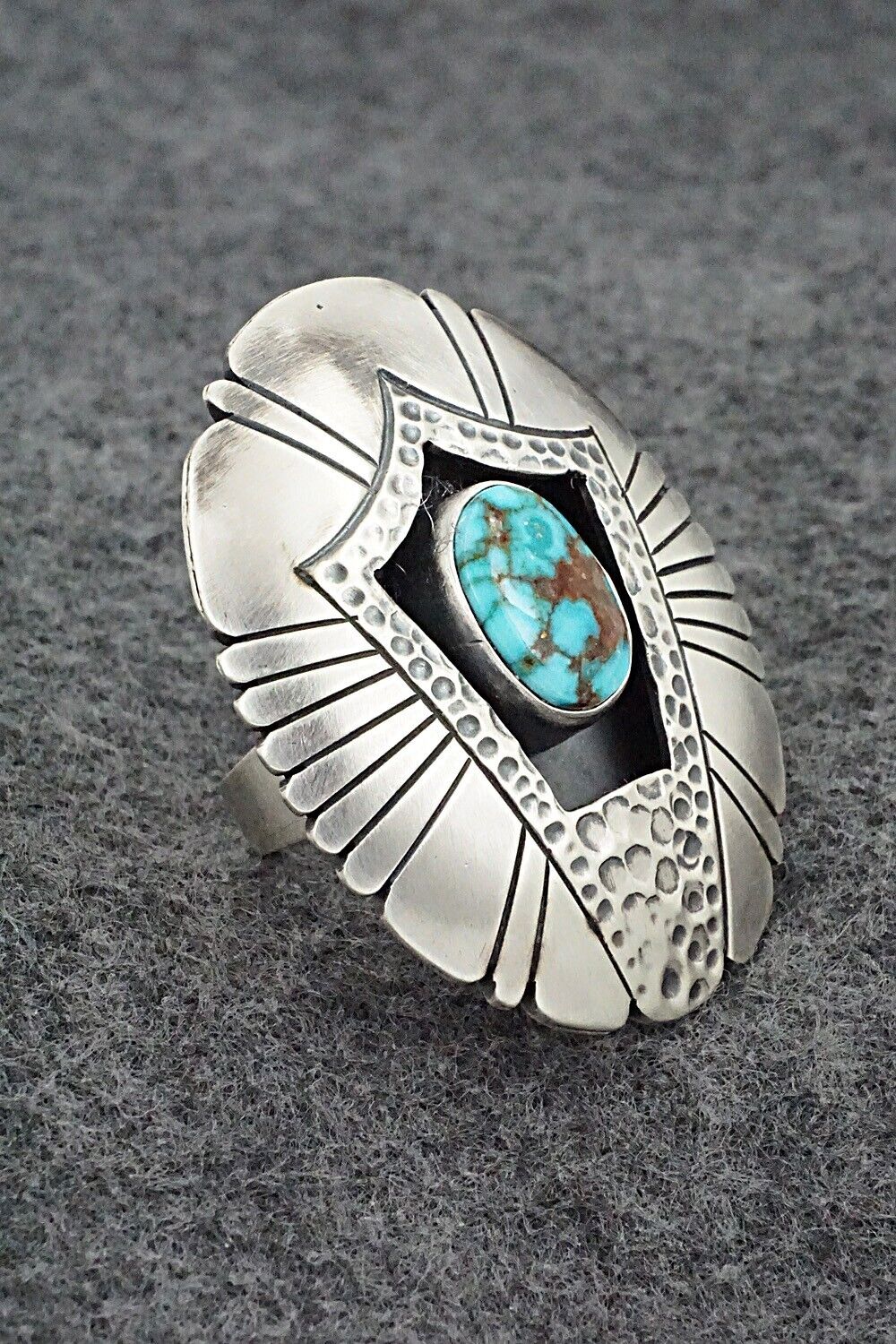 Turquoise & Sterling Silver Ring - Marita Benally - Size 7