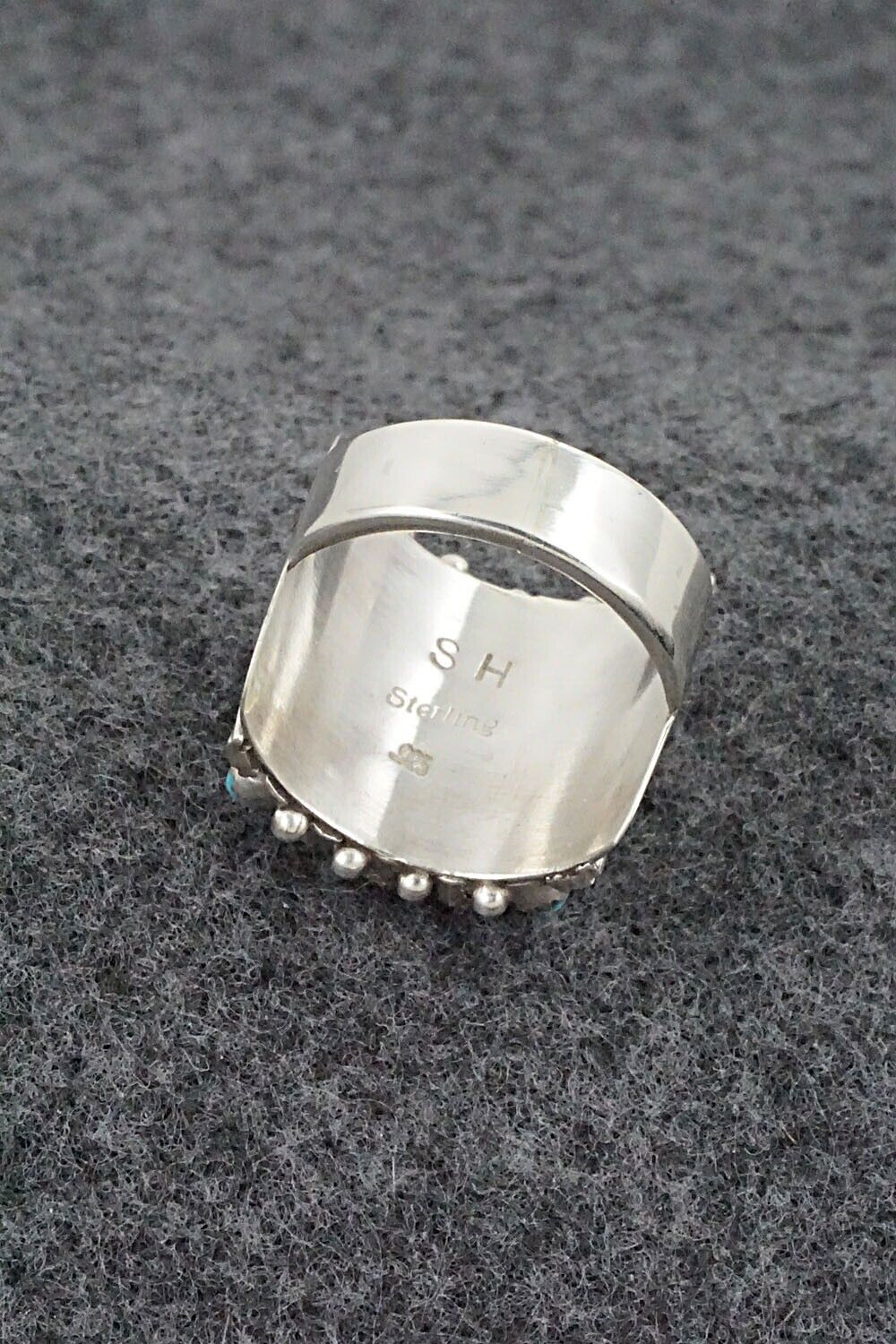 Turquoise & Sterling Silver Ring - Stephen Haloo - Size 7