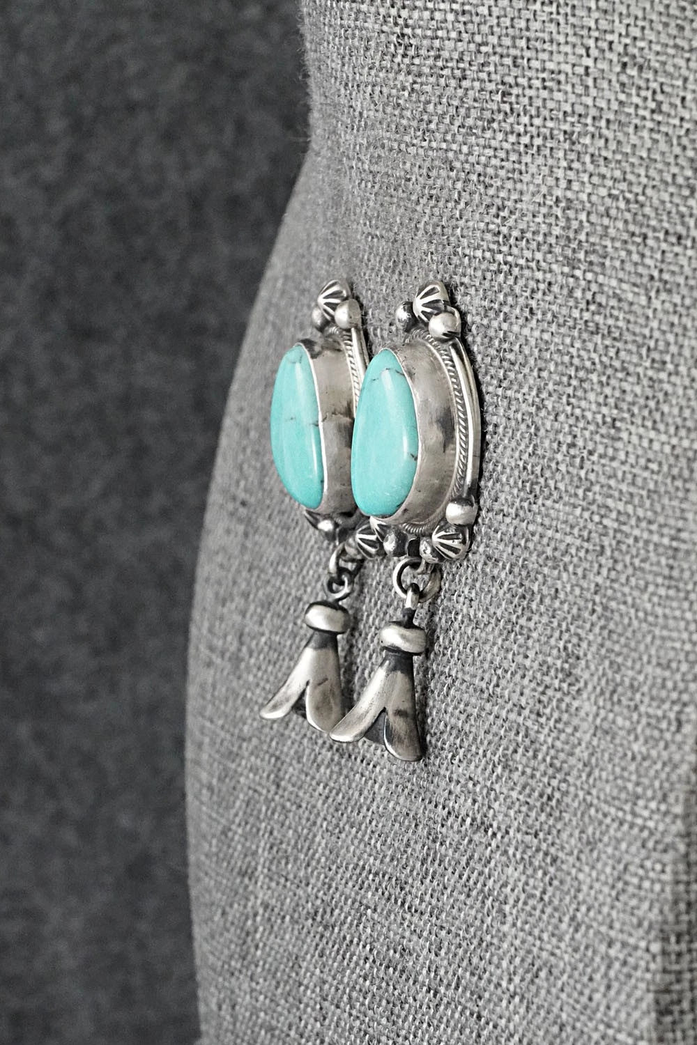 Turquoise & Sterling Silver Earrings - Bobby Johnson