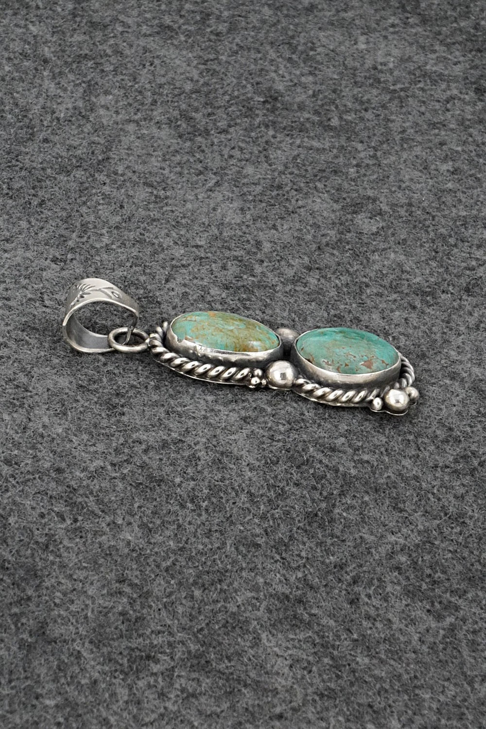 Turquoise & Sterling Silver Pendant - Antwone Brown