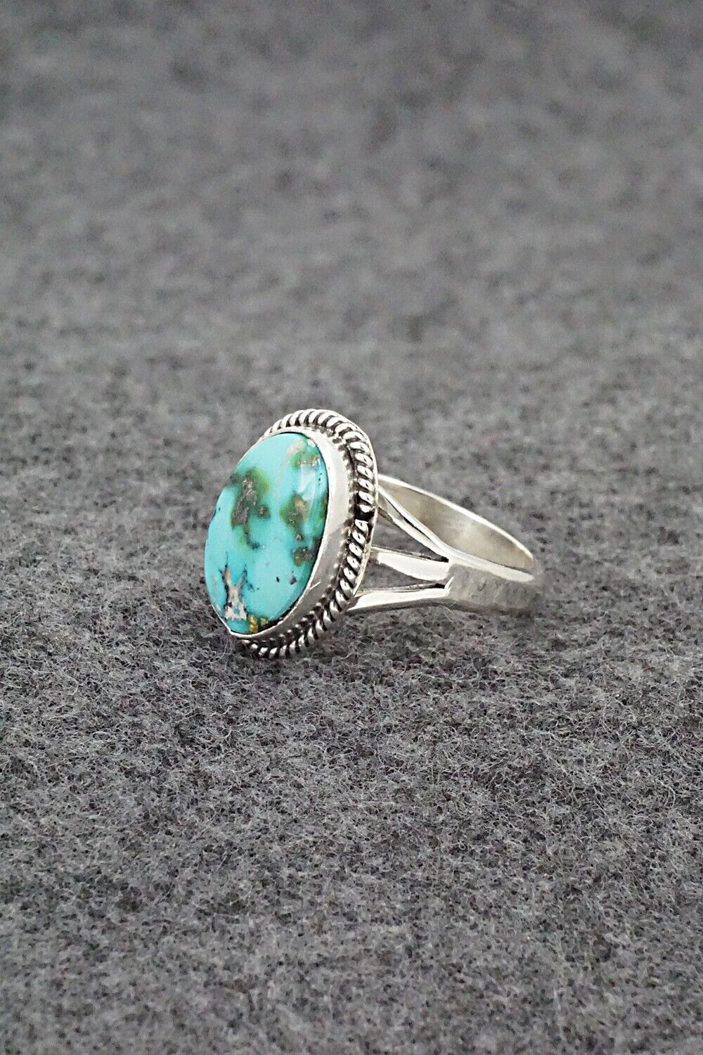 Turquoise & Sterling Silver Ring - Alice Rose Saunders - Size 7.5