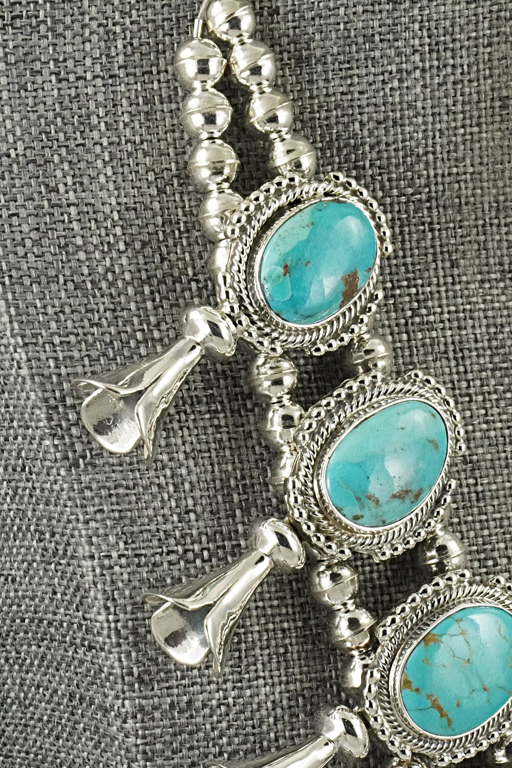 Turquoise & Sterling Silver Squash Blossom Set - Kathleen Livingston