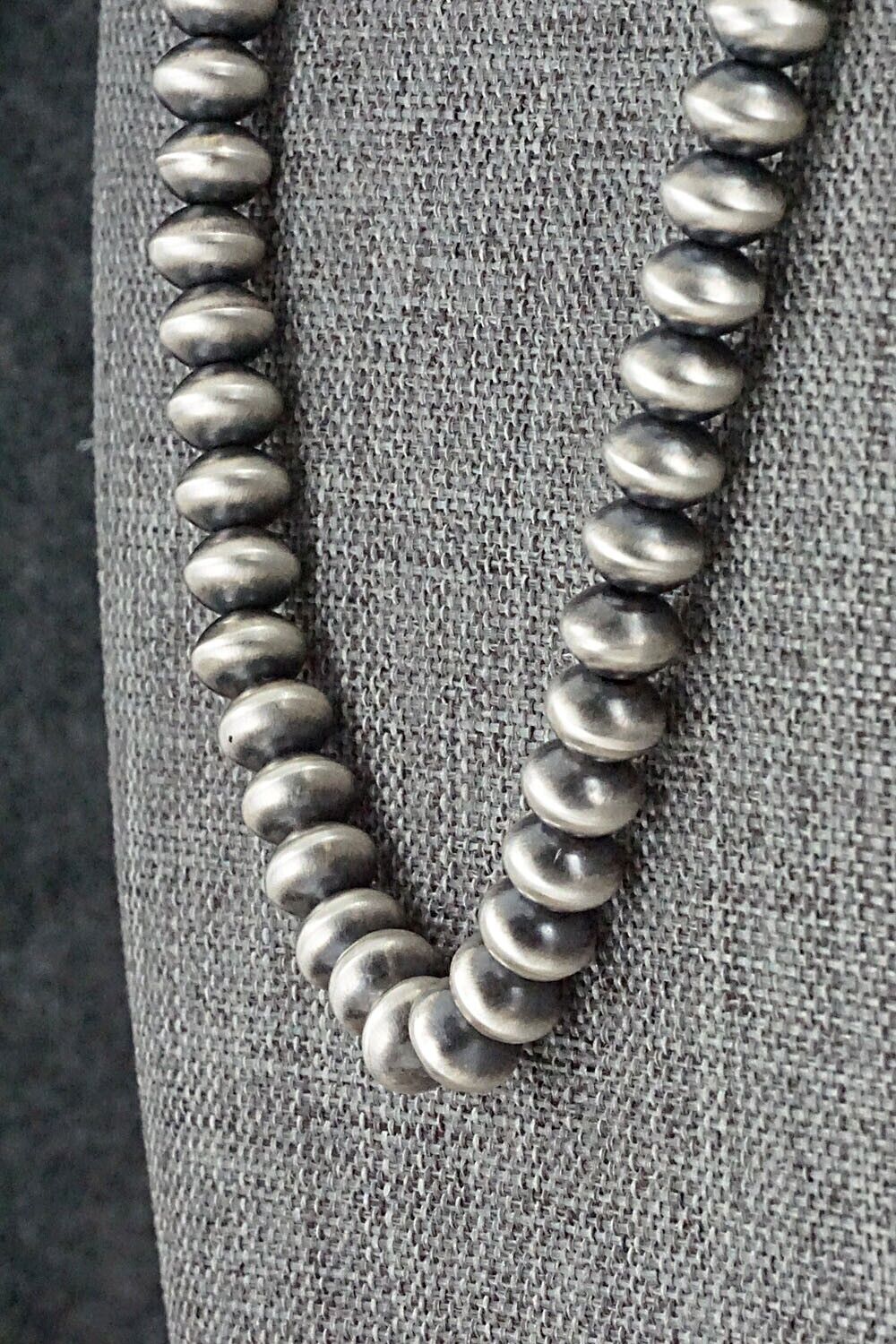 Sterling Silver Navajo Pearl Necklace - Dorinda Mariano