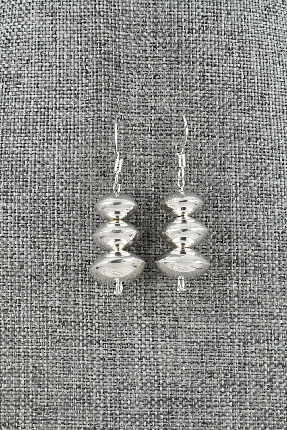 Sterling Silver Navajo Pearl Necklace & Earrings Set - Frankie Miller