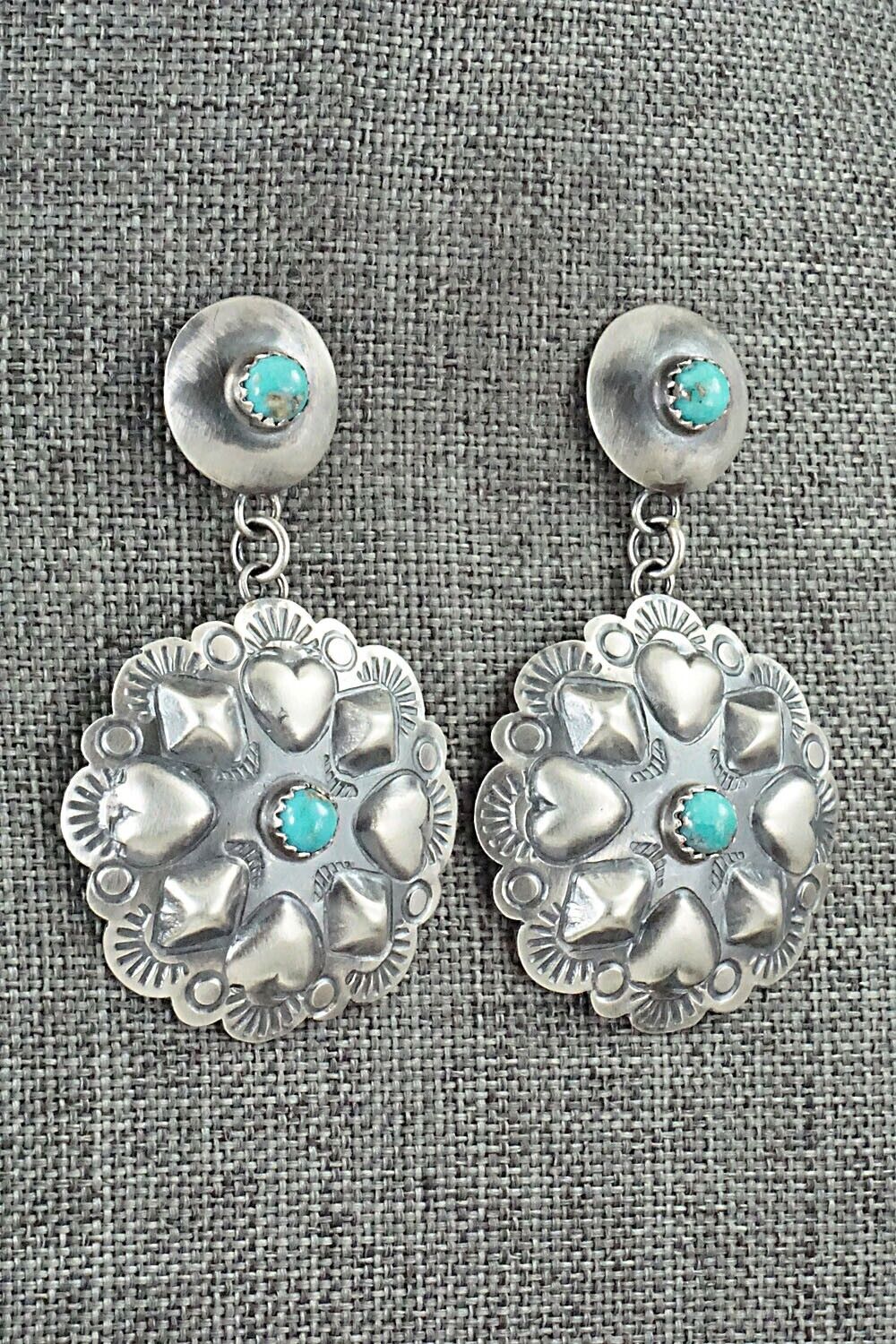 Turquoise & Sterling Silver Earrings - Gabrielle Yazzie