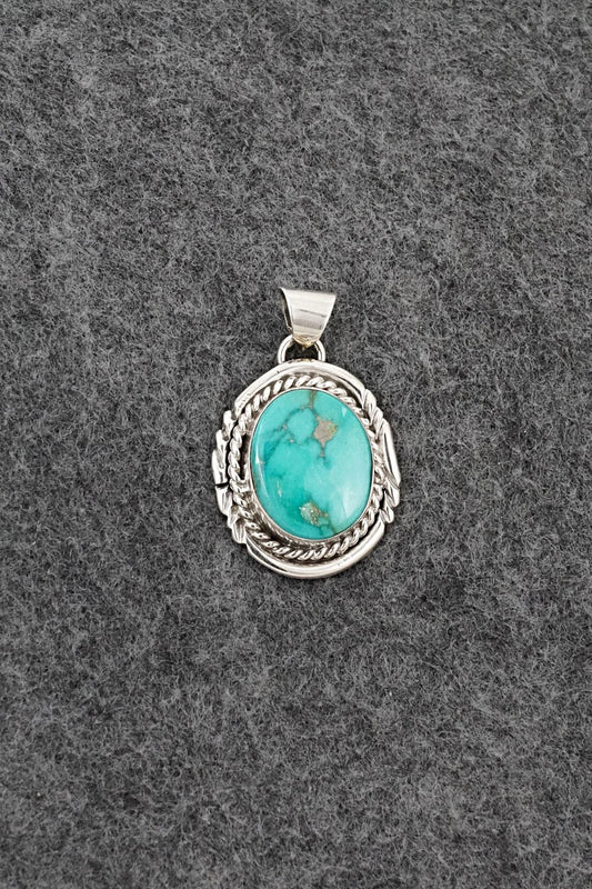Turquoise and Sterling Silver Pendant - Gene Martinez