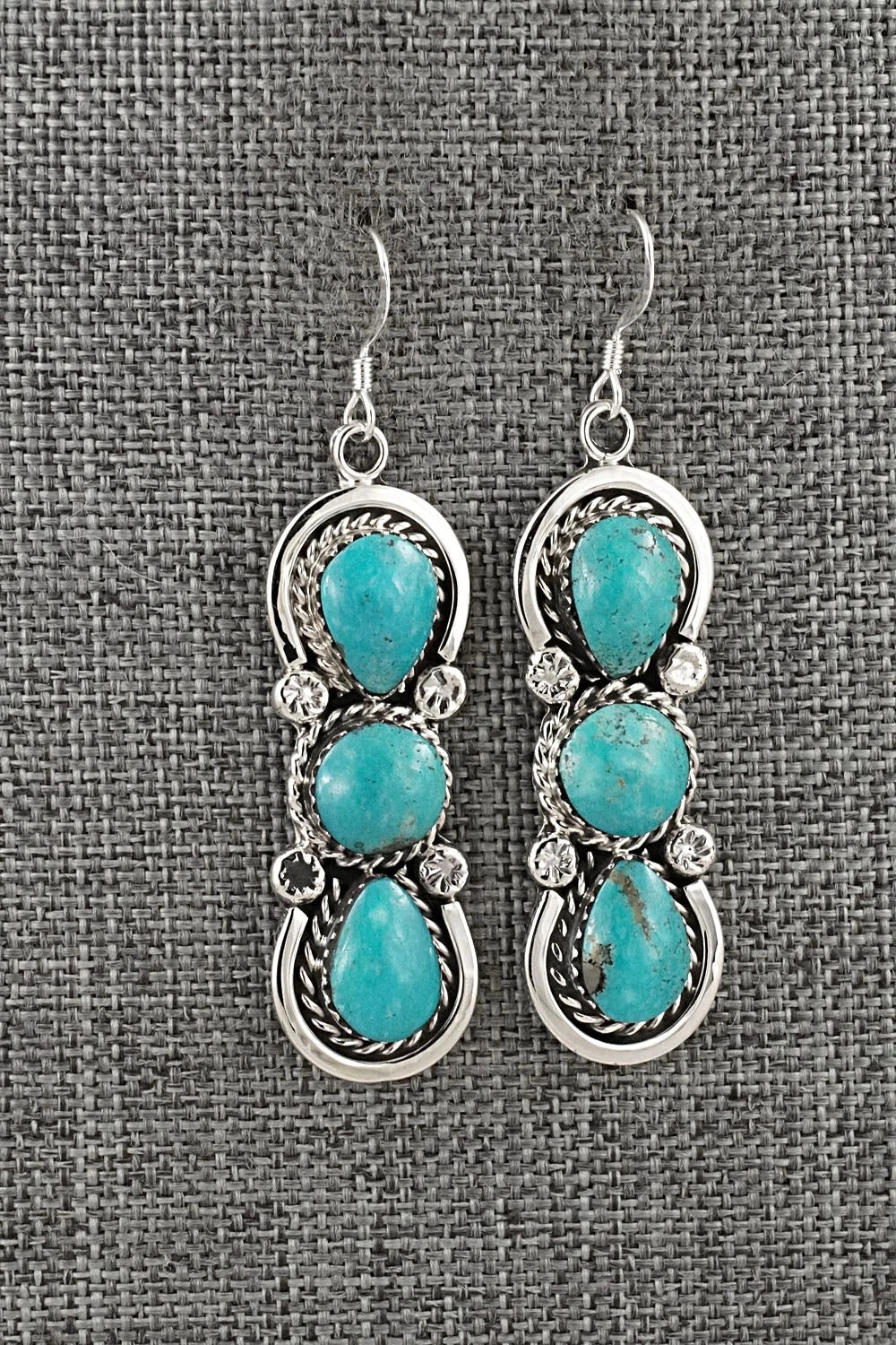 Turquoise & Sterling Silver Earrings - Marie Bahe
