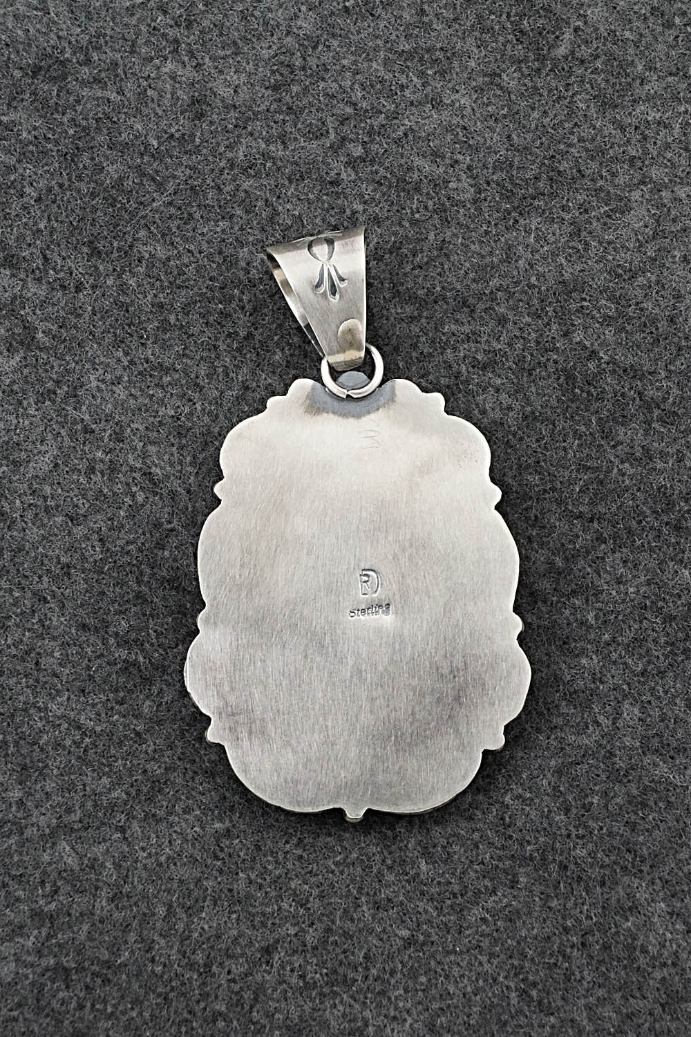 Turquoise & Sterling Silver Pendant - Raymond Delgarito
