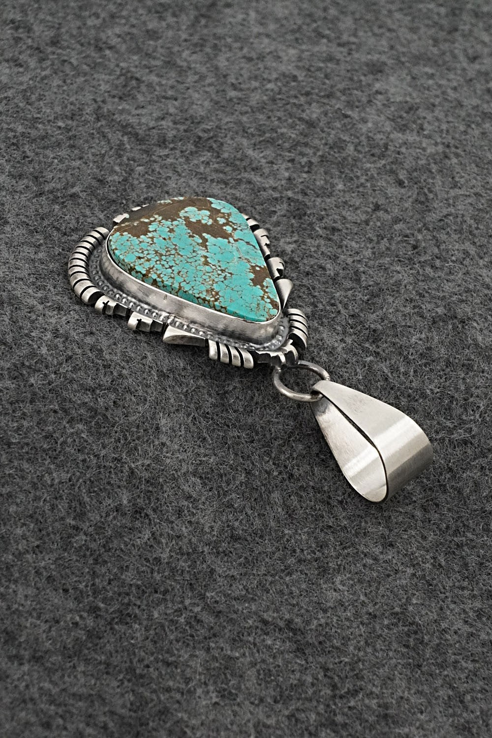 Turquoise & Sterling Silver Pendant - Randy Billy