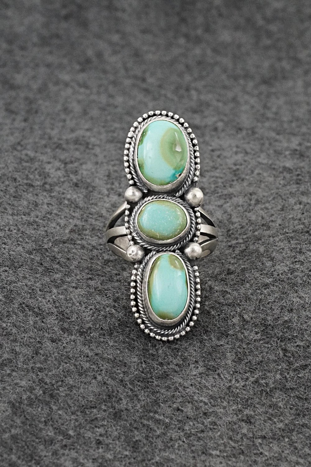 Turquoise & Sterling Silver Ring - Bobby Johnson - Size 9