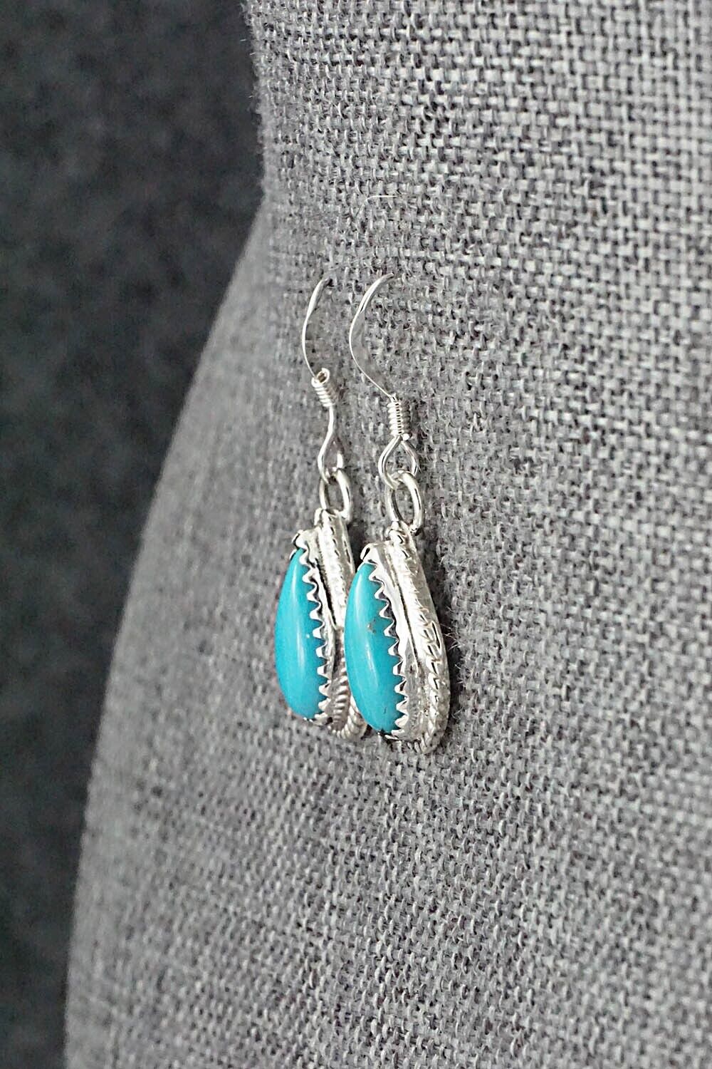 Turquoise & Sterling Silver Earrings - Angeline Platero