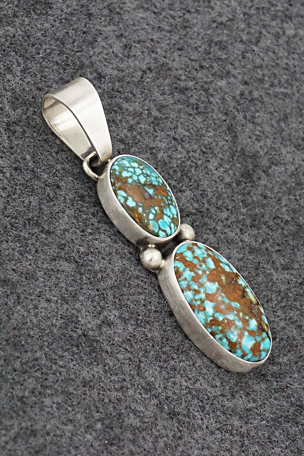 Turquoise & Sterling Silver Pendant - Darrin Livingston