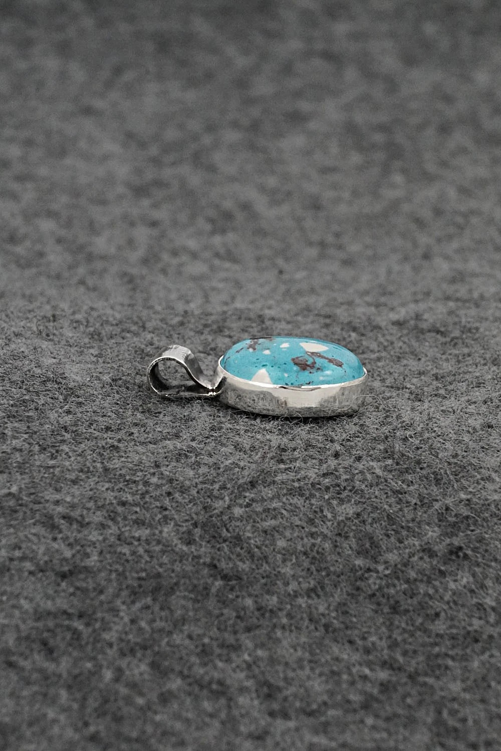 Turquoise & Sterling Silver Pendant - Eugene Gruber