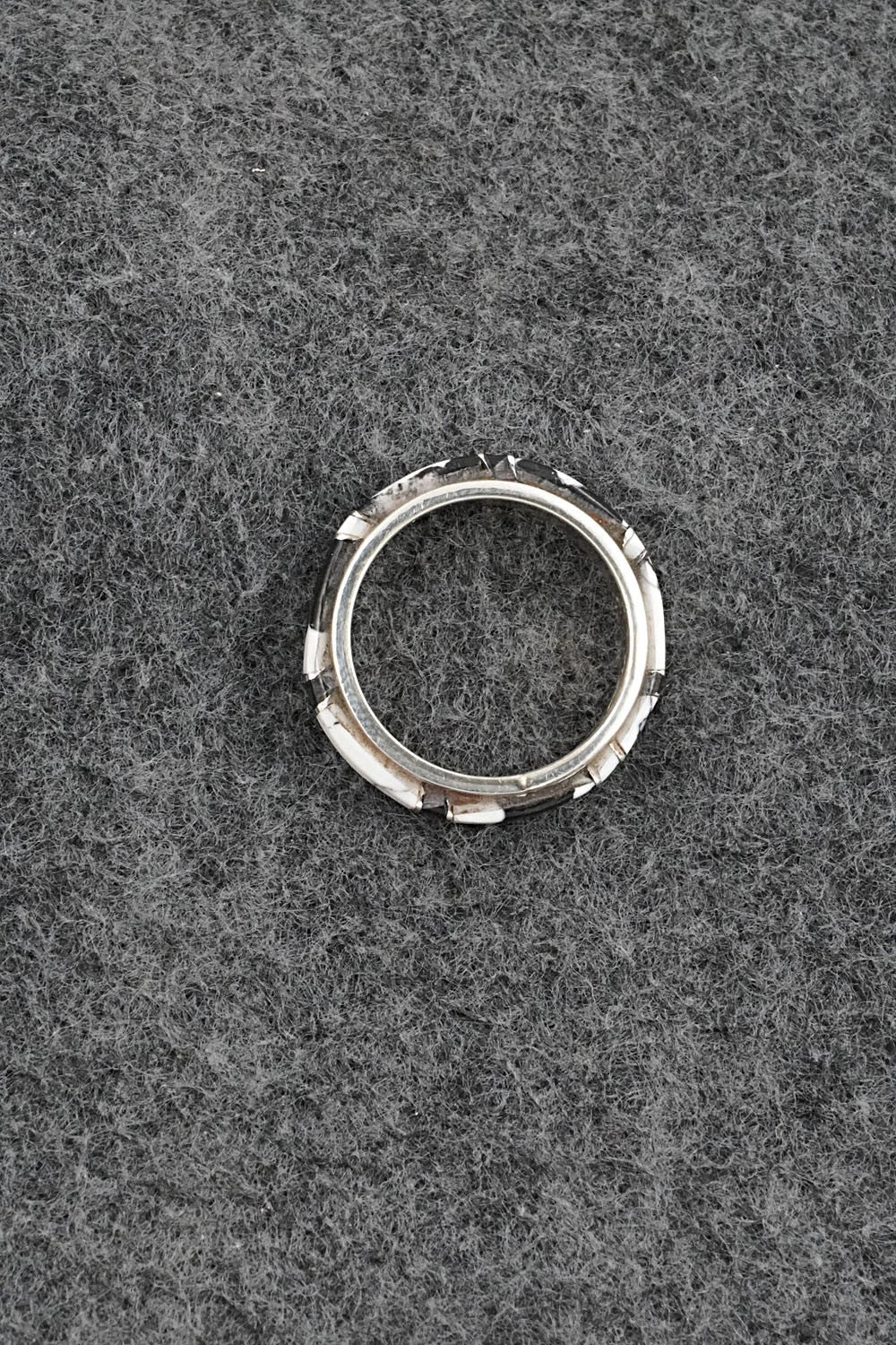 White Buffalo & Sterling Silver Ring - Terrance Panteah - Size 7