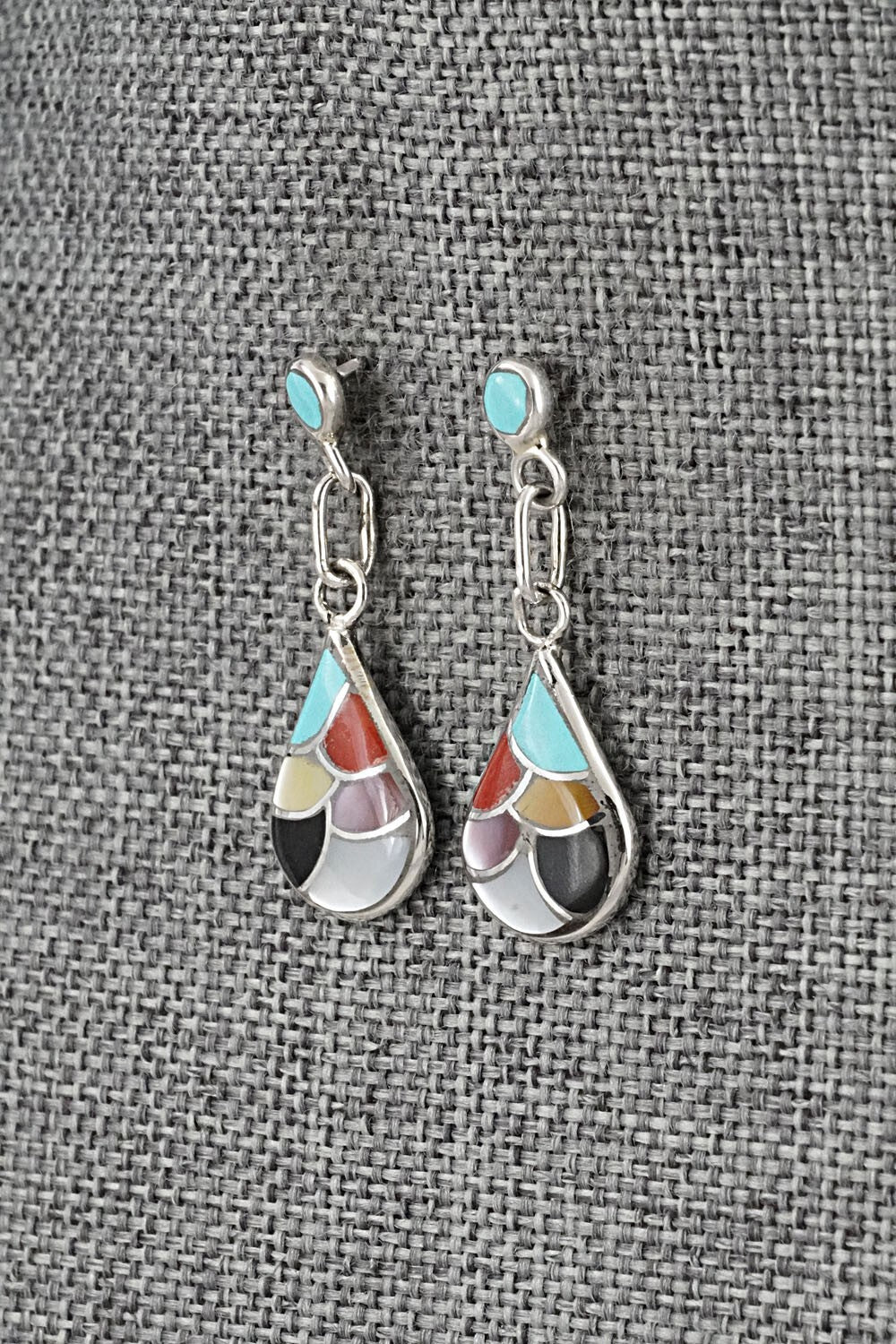 Multi-Stone & Sterling Silver Earrings - Orena Leekya