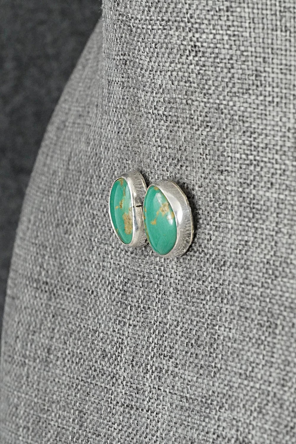 Turquoise & Sterling Silver Earrings - Rosemary Saunders