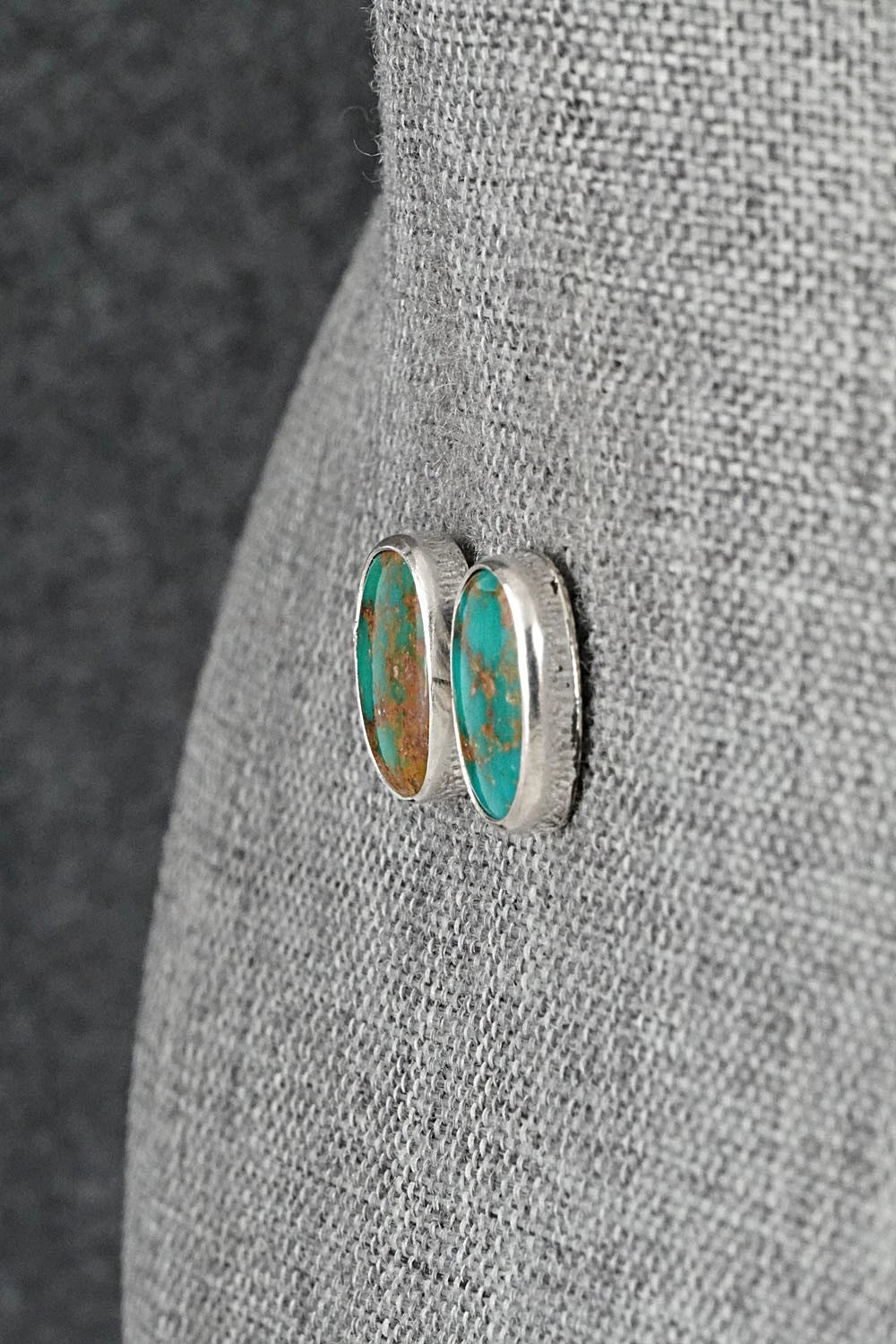 Turquoise & Sterling Silver Earrings - Rosemary Saunders