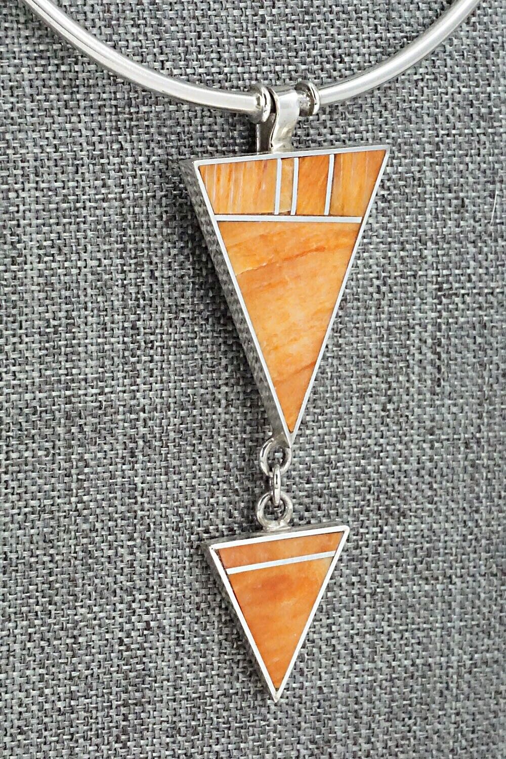 Spiny Oyster & Sterling Silver Necklace - Harold Smith