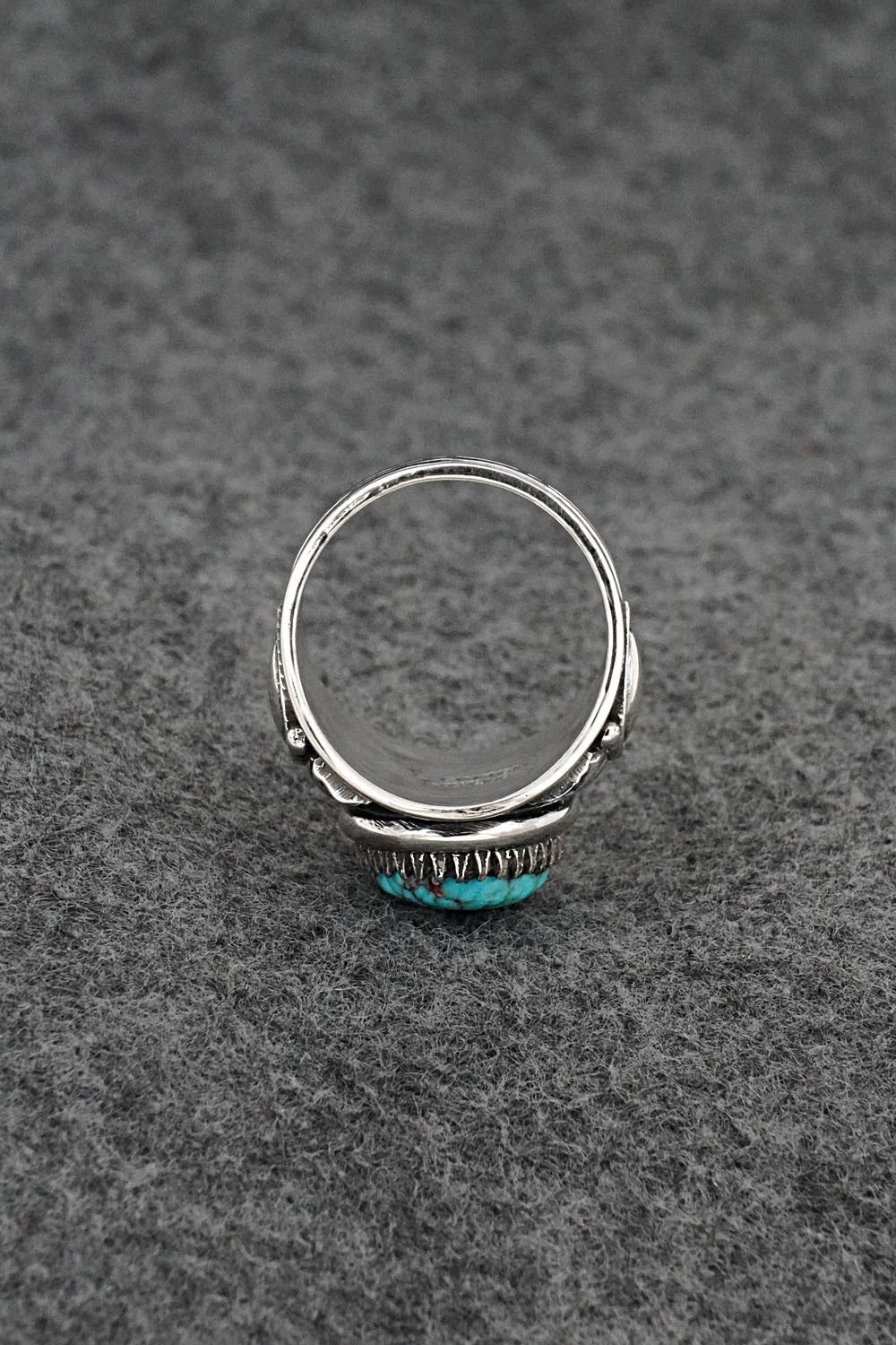 Turquoise & Sterling Silver Ring - Derrick Gordon - Size 8