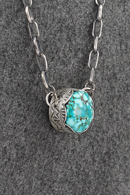 Turquoise & Sterling Silver Necklace - Paul Livingston