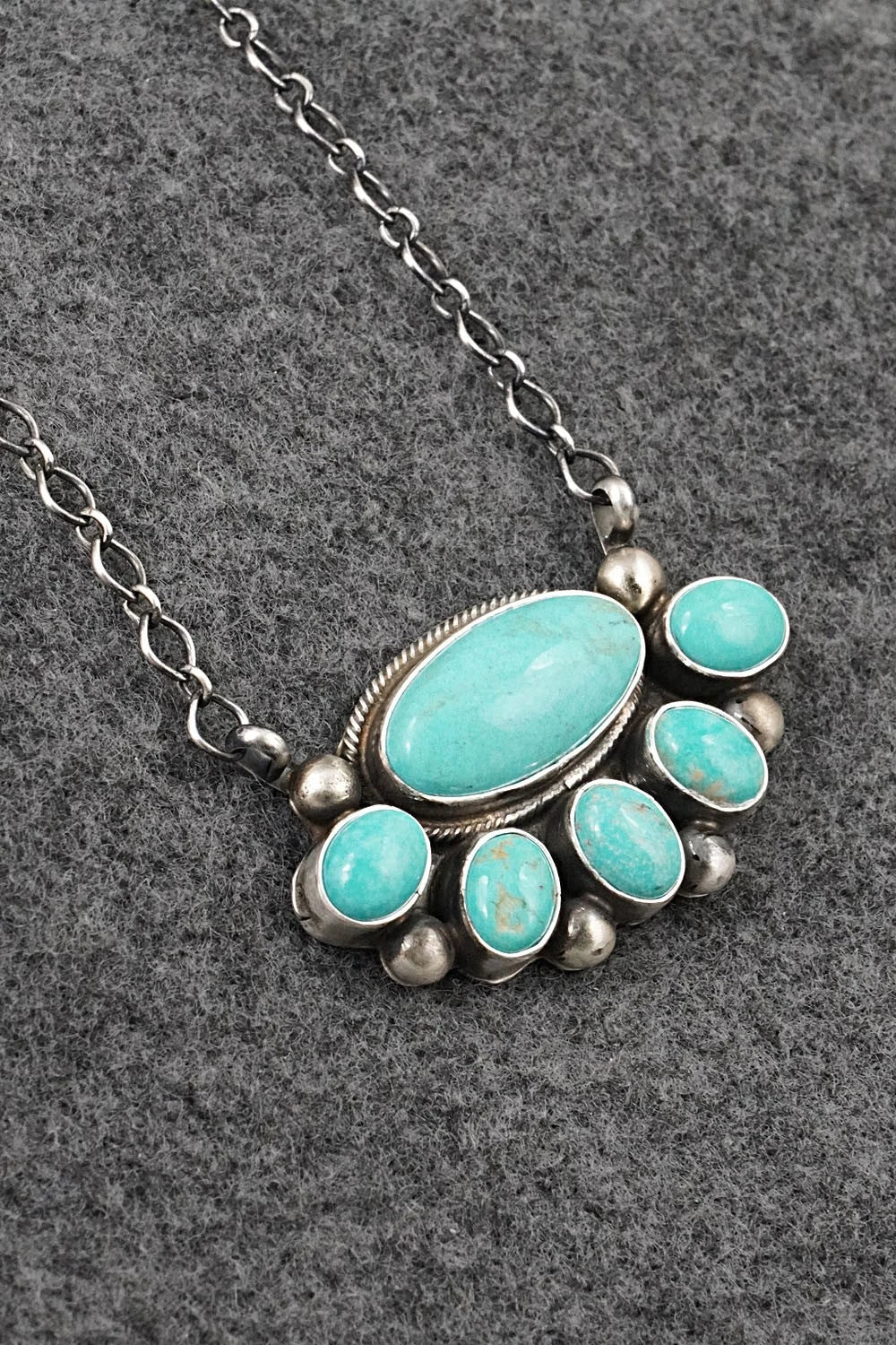 Turquoise & Sterling Silver Necklace - Kathleen Livingston
