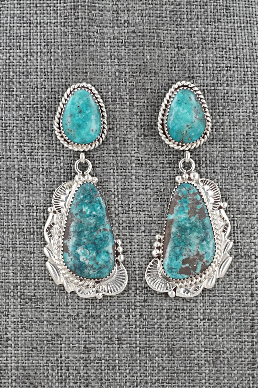 Turquoise & Sterling Silver Earrings - Anthony Brown