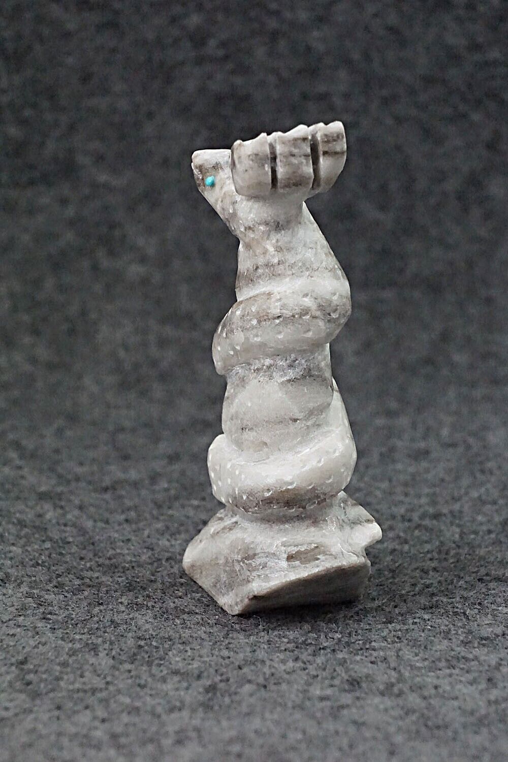 Kolowisi (Feathered Water Serpent) Zuni Fetish Carving - Vander Tsethlikai