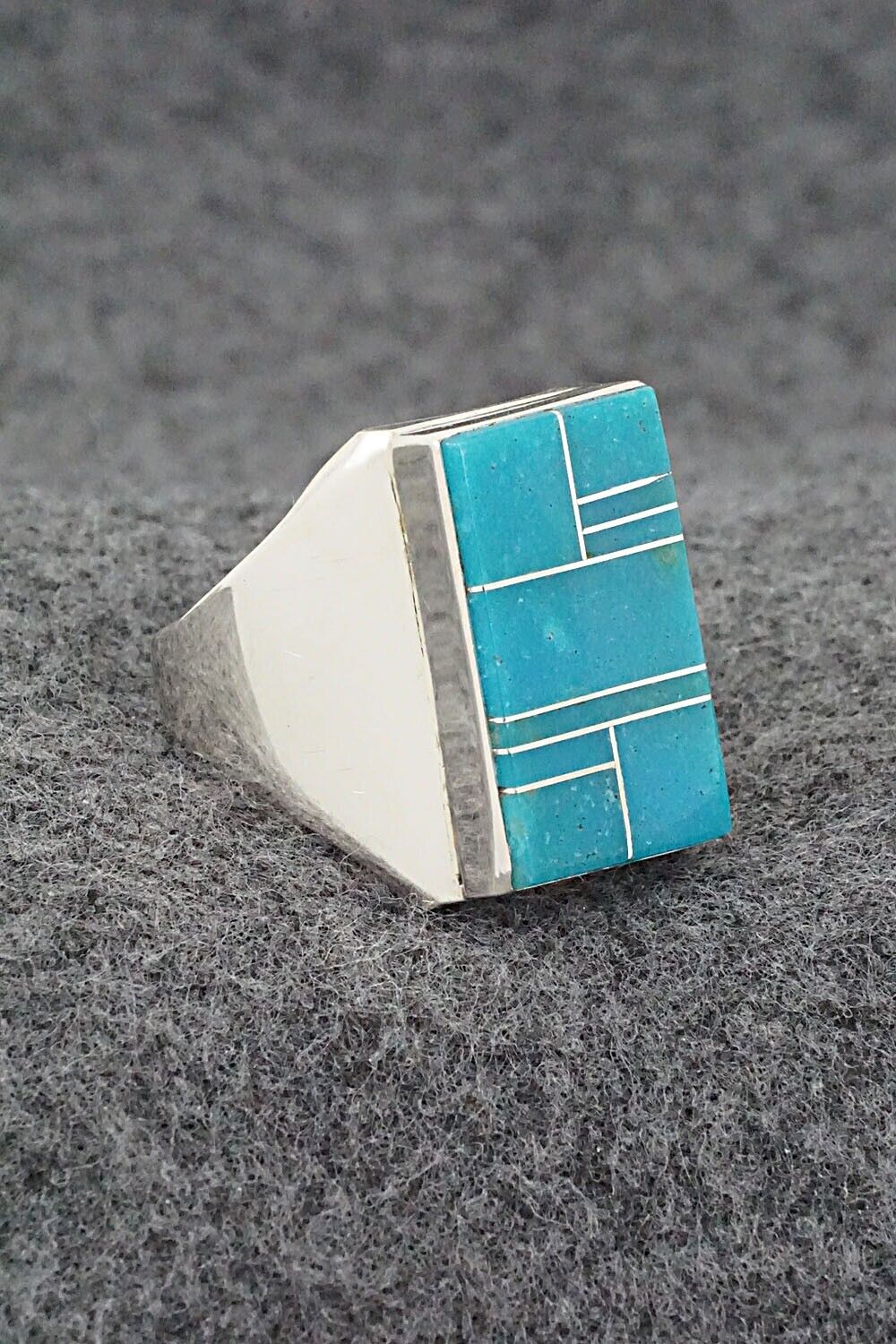 Turquoise & Sterling Silver Ring - Wilbert Gray - Size 11