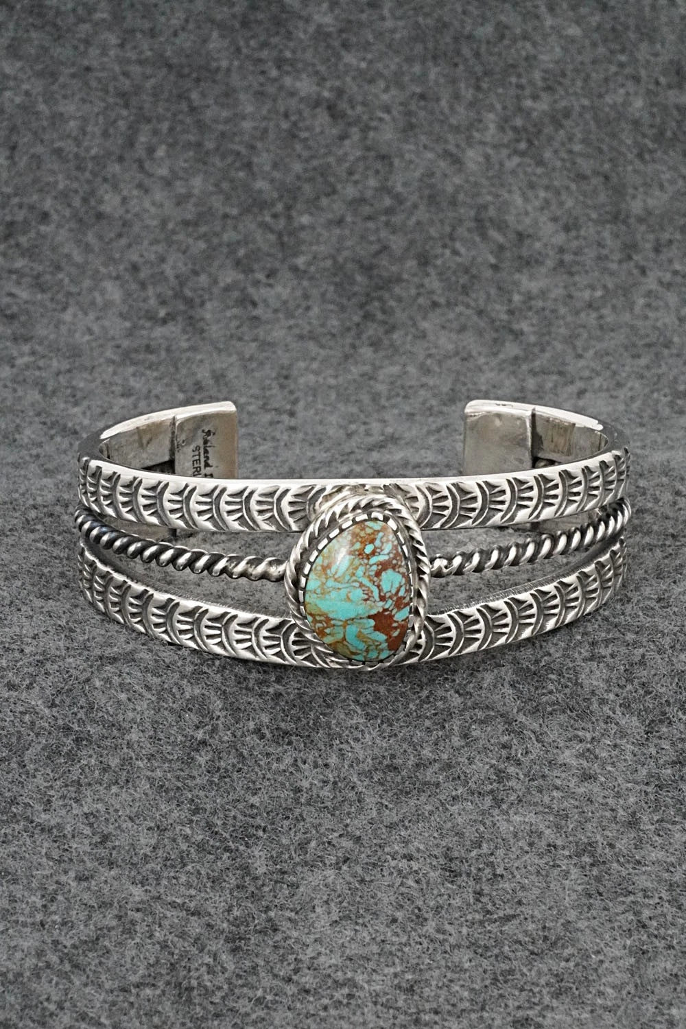 Turquoise & Sterling Silver Bracelet - Roland Dixson