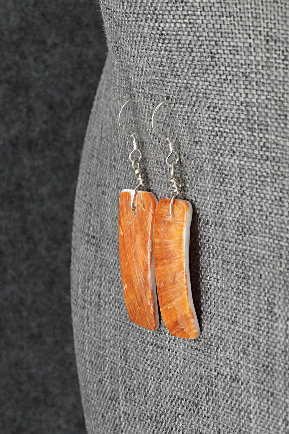 Spiny Oyster & Sterling Silver Earrings - Louise Joe