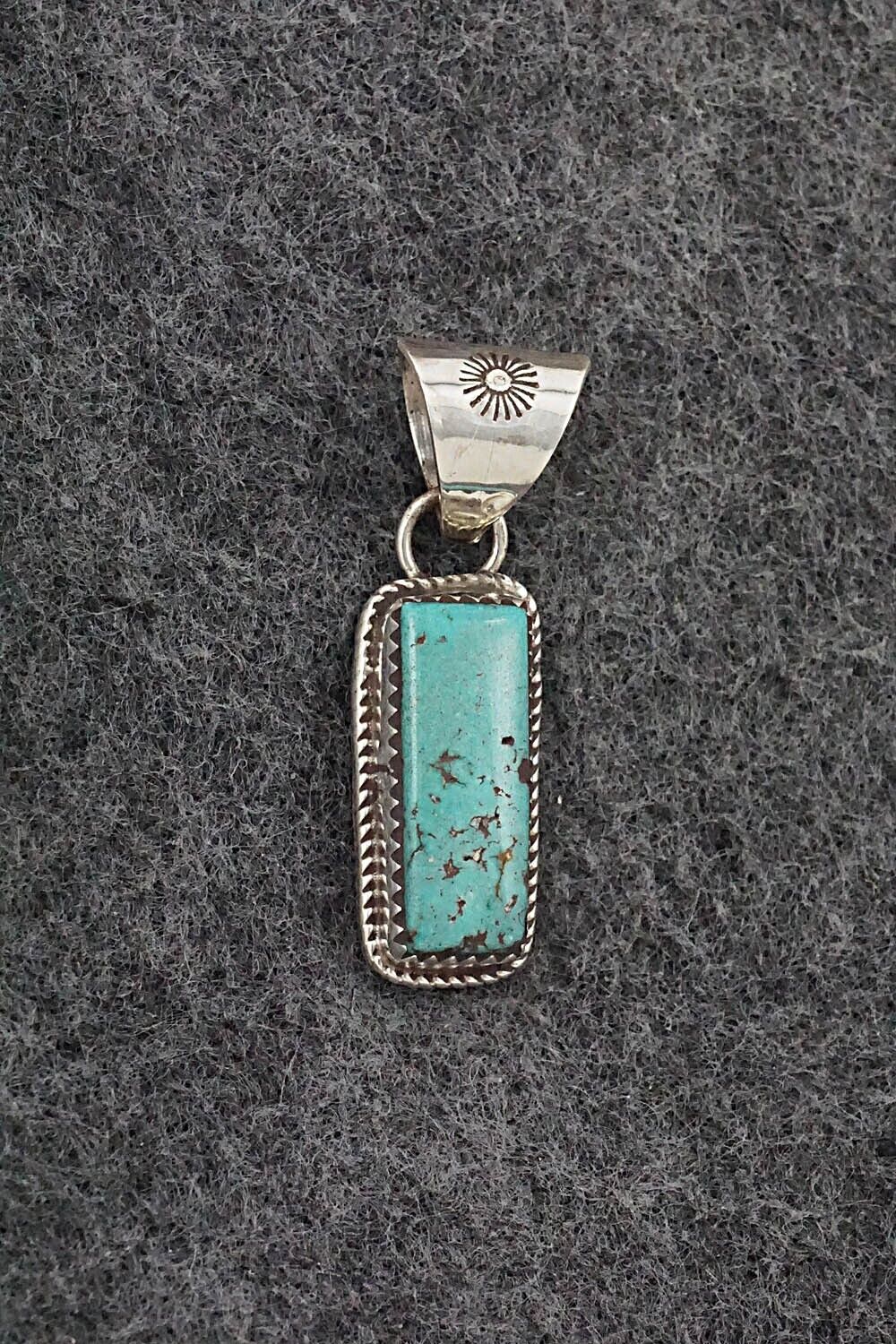 Turquoise & Sterling Silver Pendant - Ernest Hawthorne