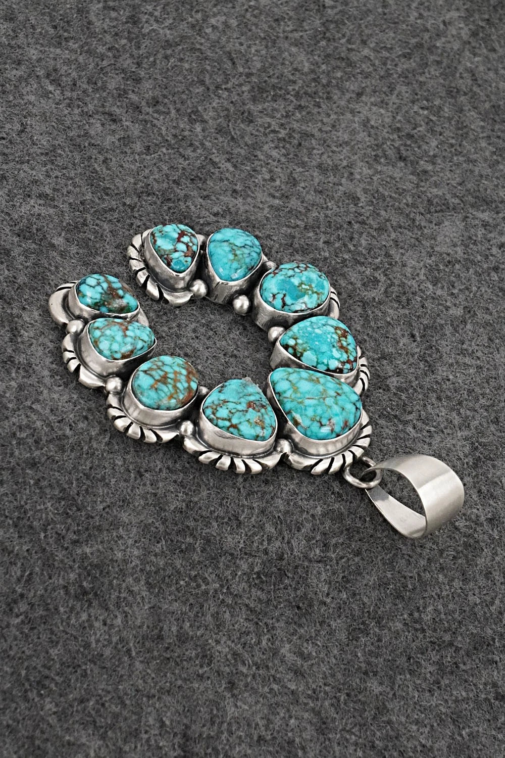 Turquoise & Sterling Silver Pendant - Mark Yazzie