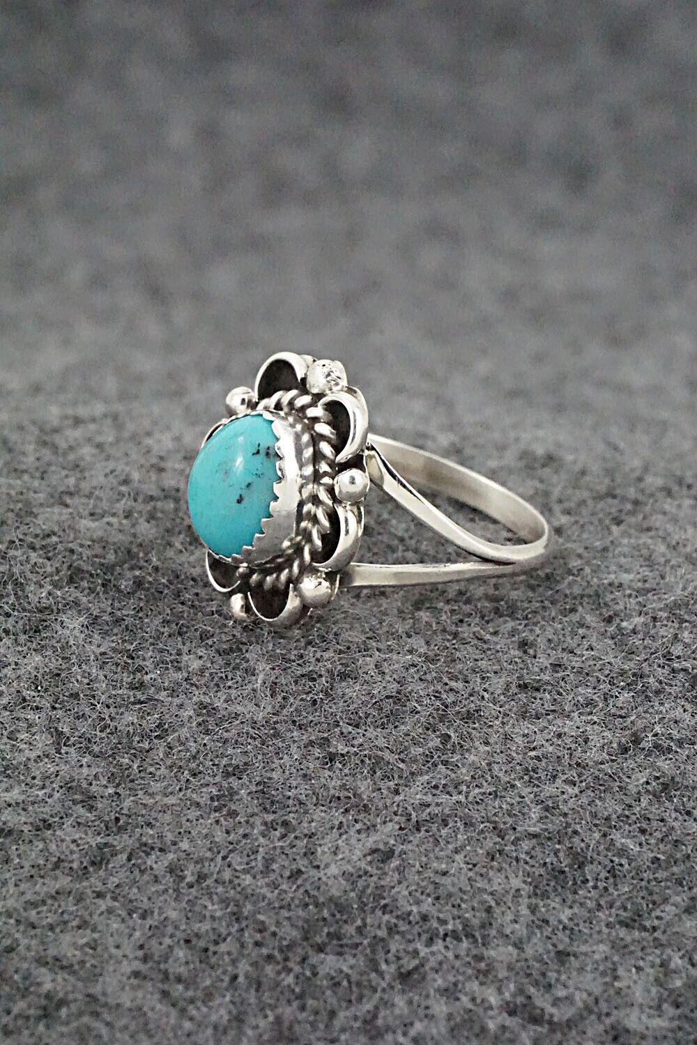 Turquoise & Sterling Silver Ring - Freda Martinez - Size 7