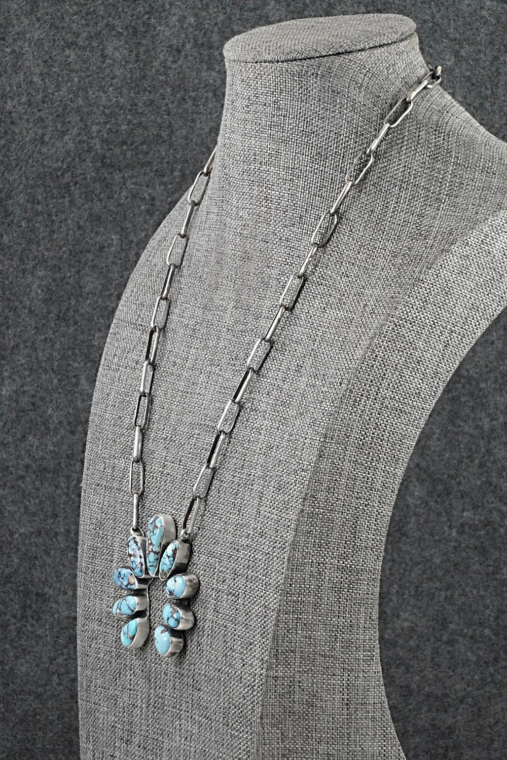 Turquoise & Sterling Silver Necklace - Darrin Livingston